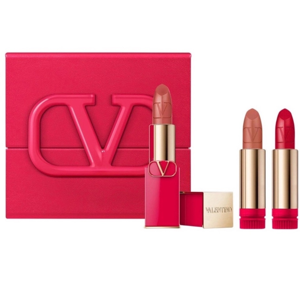 Valentino Luxurious Lipstick Trio in Red and Nude